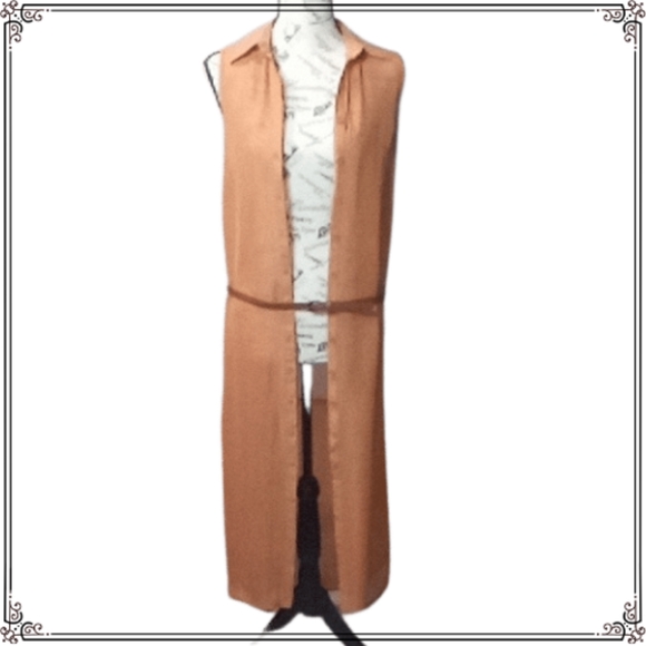 Ali & Kris Tan Sheer Button Down Sleeveless Maxi Dress - Picture 2 of 13